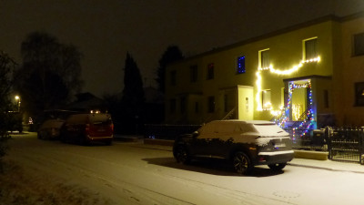 Am späten Abend vor dem 24. Der Regen und die Plusgrade in der Frühe haben das leider wieder vernichtet.