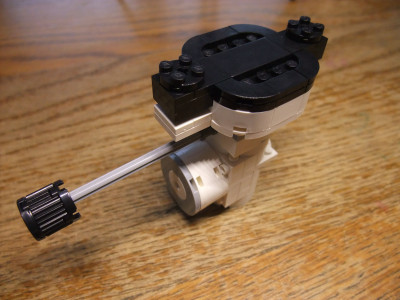 An die zwei 2x2 round plates wird nacher das Rohr drangebaut.