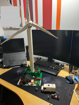 Fertige Windkraftanlage