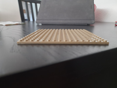 Die große Platte war minimal gebogen