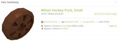 Wheel hockey puck
